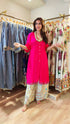 Long Pink Kurta With Printed Pant